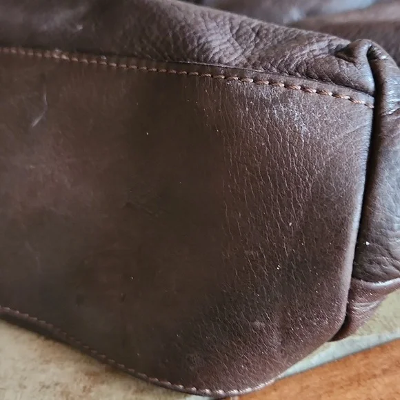 Sundance Made In Italy Brown Leather Shoulder Bag - Picture 3 of 12